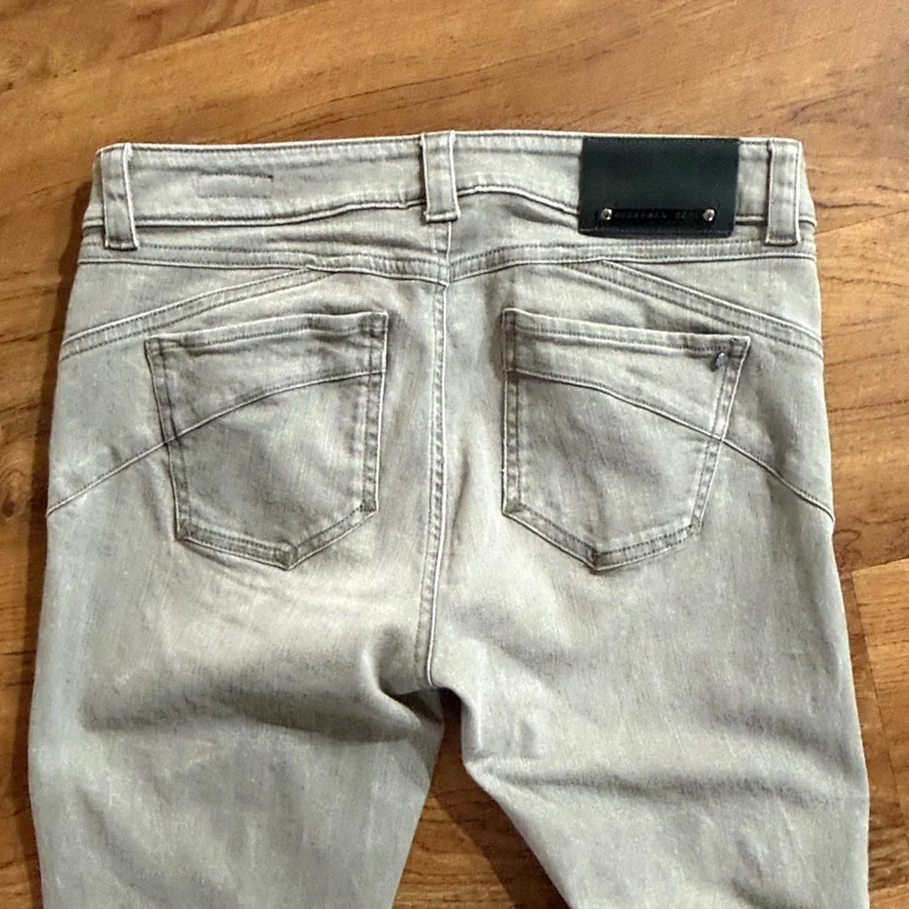 SPORTMAX Code Women 28 Super Skinny Perfect Fit Gray Bleach Wash Zip Ankle Jeans